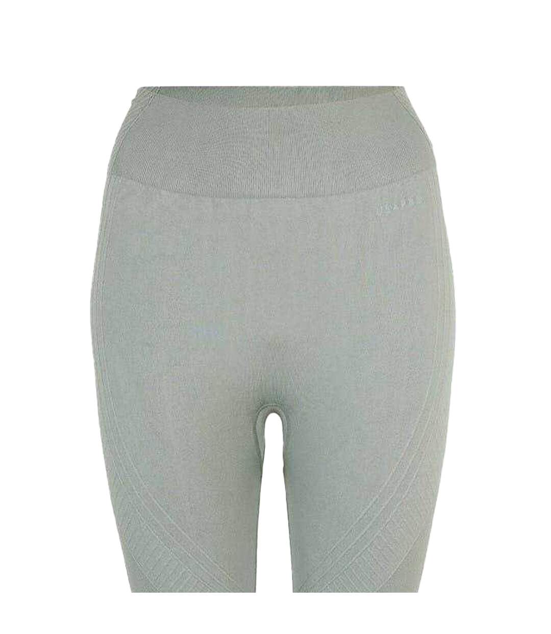 Womens/ladies Seamless High Rise Leggings Sage USA Pro-3