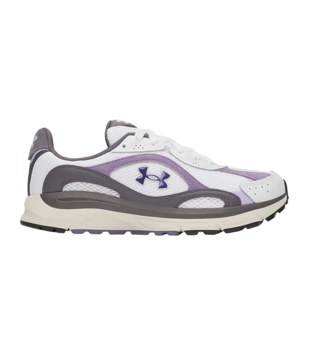 Womens/ladies Performance Tech Trainers White Purple Under Armour-1