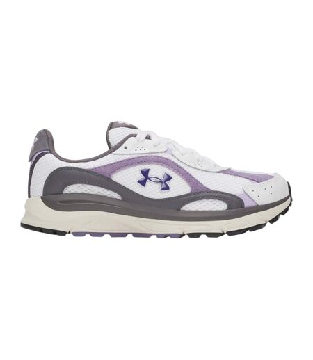 Womens/ladies Performance Tech Trainers White Purple Under Armour