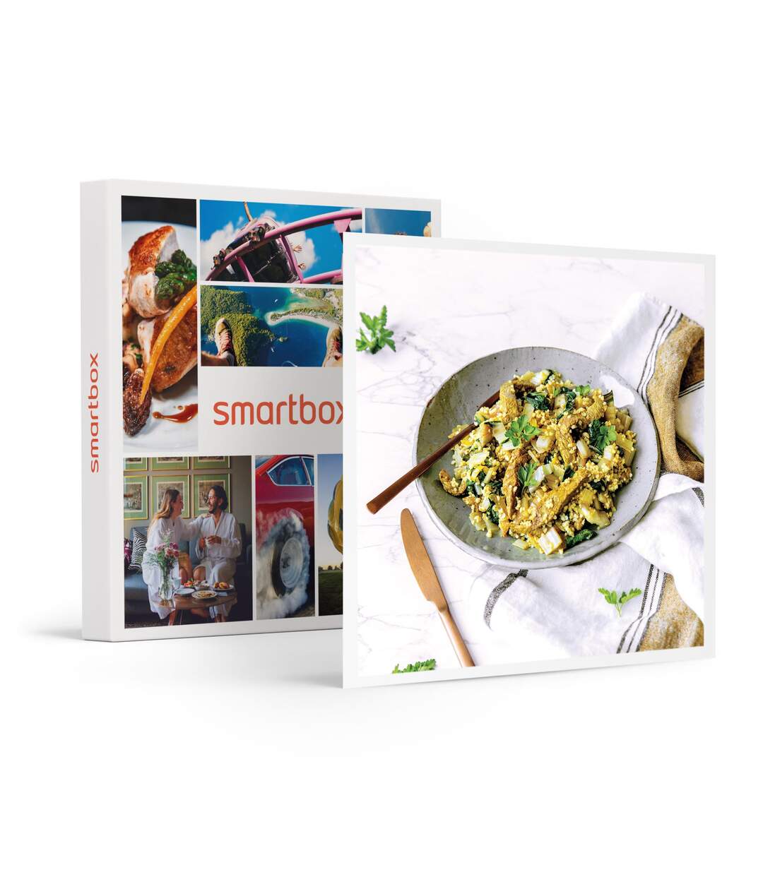 Panier à cuisiner Recettes et Cabas pour 2 personnes avec 4 délicieuses recettes - SMARTBOX - Coffret Cadeau Gastronomie-1