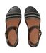 Womens/ladies Eloise Leather Platform Sandals Black FitFlop-3