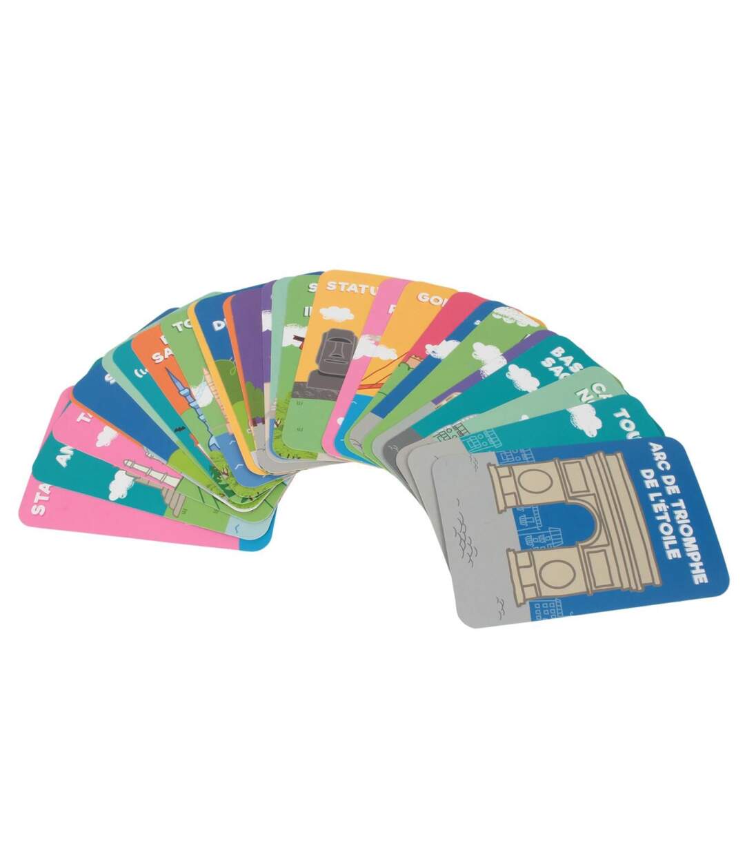 Jeu de Cartes Educatives Monuments 17cm Multicolore-3