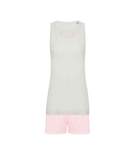 Ensemble De Pyjama Court Femme Blanc Rose Towel City