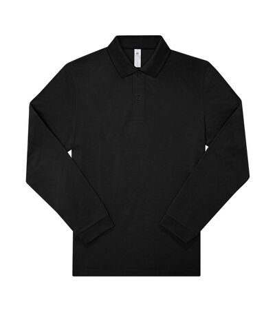B&C Mens My Long-Sleeved Polo Shirt (Black) - UTRW8971