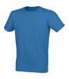 Skinni Fit Men Mens Feel Good Stretch Short Sleeve T-Shirt (Surf Blue)