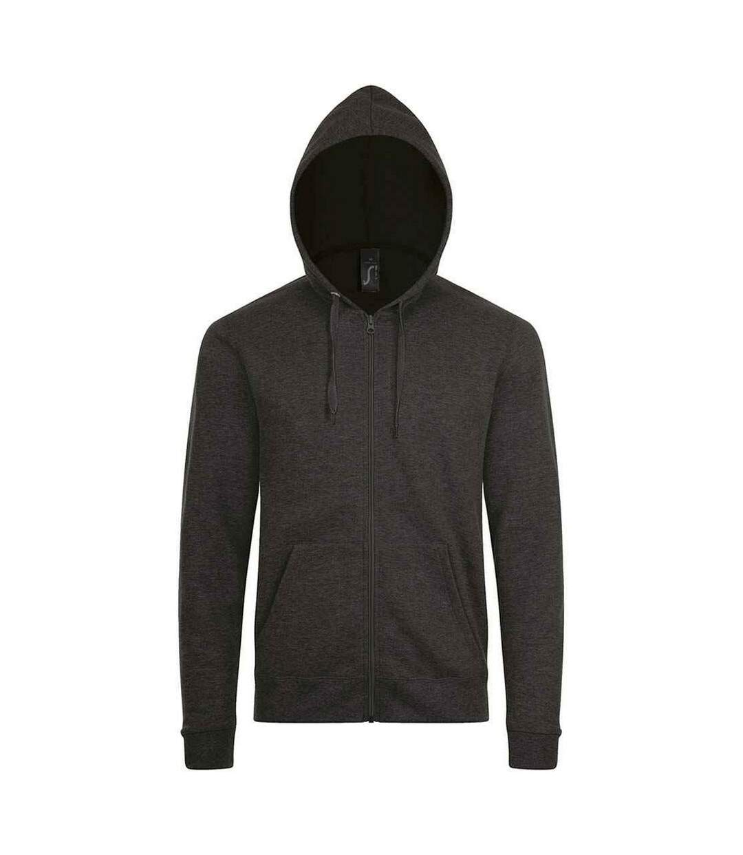 Unisex Adult Stone Hoodie Charcoal Melange SOLS-1
