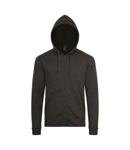Unisex Adult Stone Hoodie Charcoal Melange SOLS
