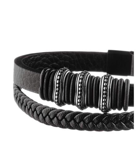 Bracelet noir/argent homme geographical norway 315066 - taille unique