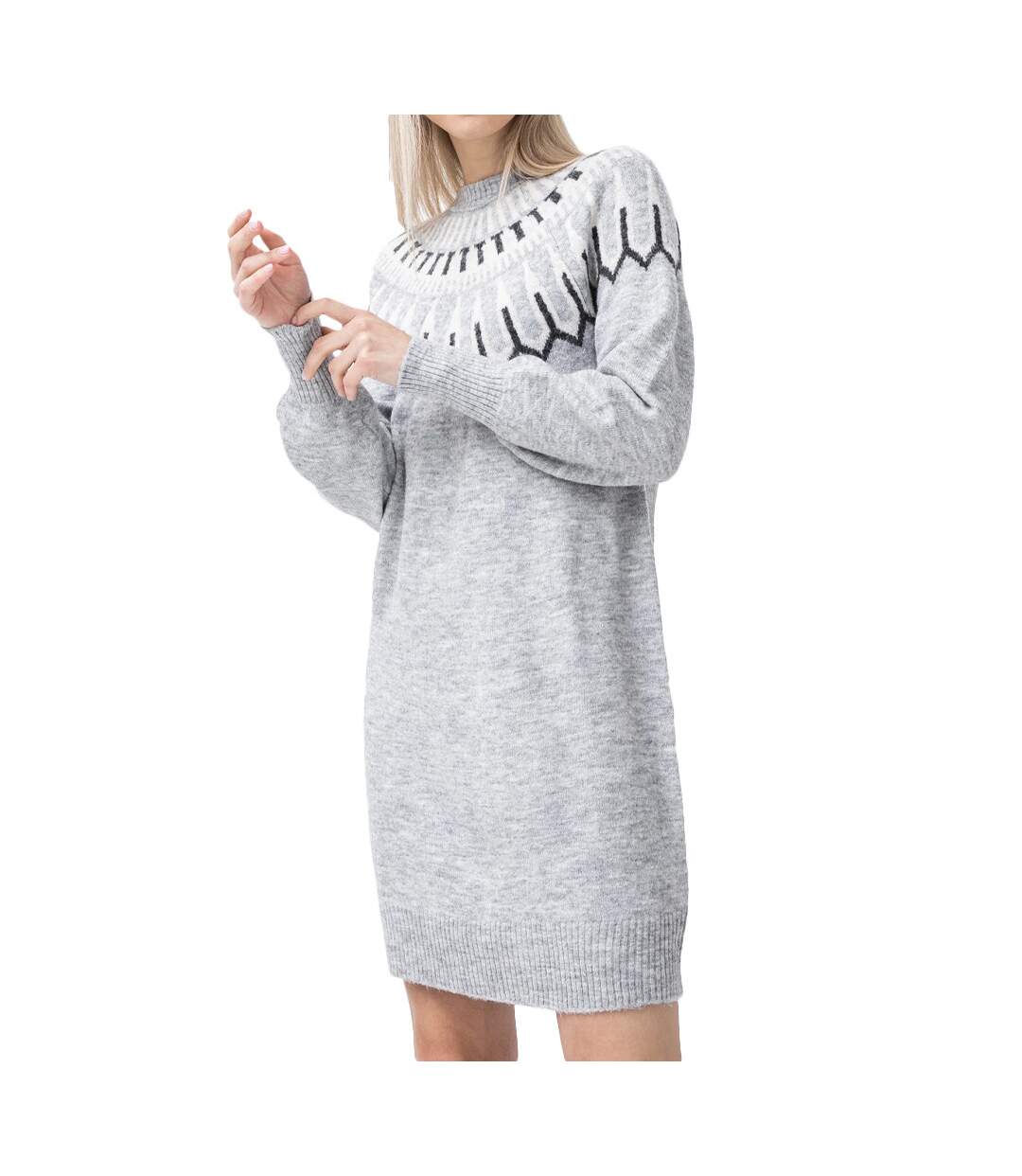 Robe en maille Grise Femme Vero Moda Simone-1