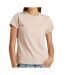 T-shirt beige femme g-star raw front seam-1