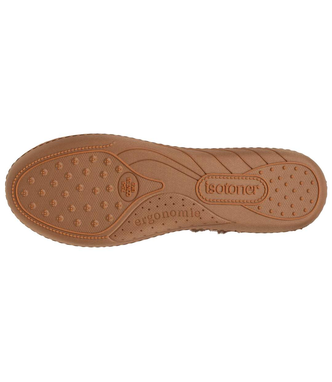 Isotoner Chaussons Ballerines femme semelle ergonomique confortables, semelle à mémoire de forme-5
