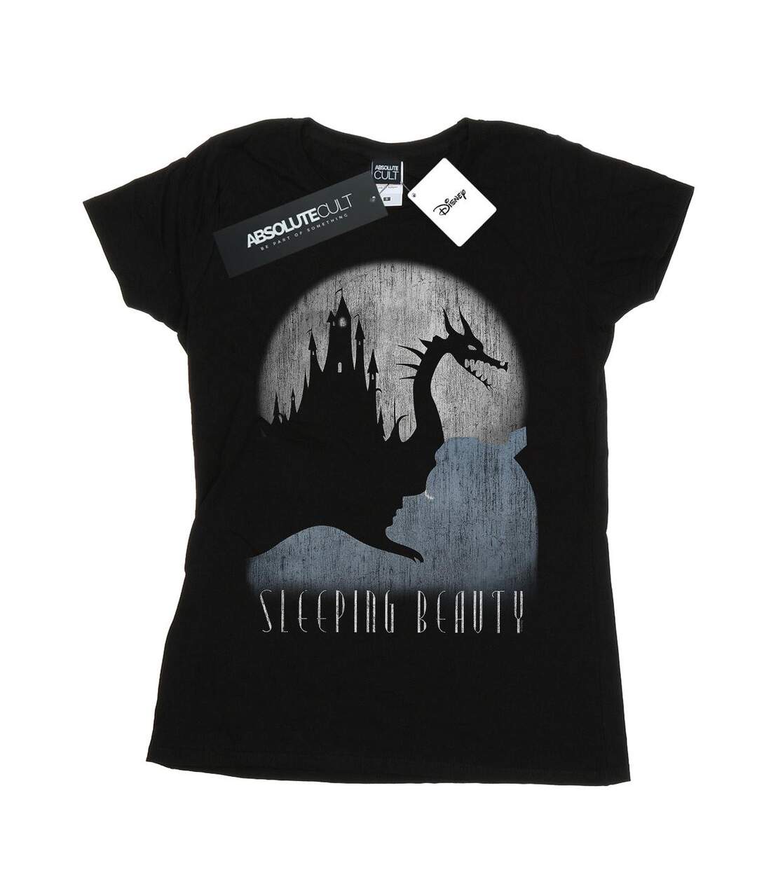 Disney T-shirt en coton Femme/Les femmes La Belle au bois dormant - Illusion cachée (Noir) - UTBI16013-1