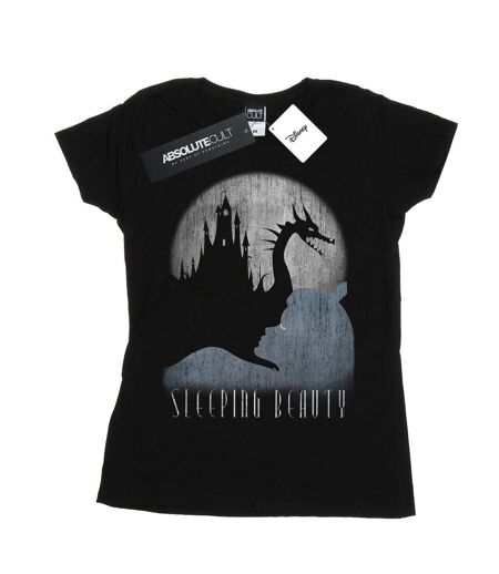 Disney T-shirt en coton Femme/Les femmes La Belle au bois dormant - Illusion cachée (Noir) - UTBI16013