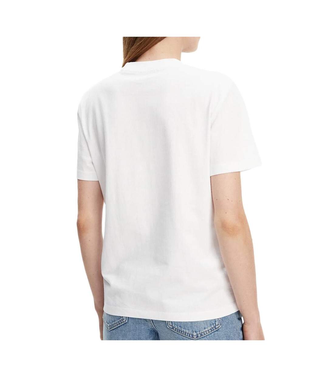T-shirt blanc femme calvin klein jeans ss 20s classic logo - xs-2