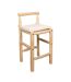 Tabouret haut en branches de teck naturel