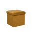 Pouf Coffre Pliable en Velours Lilou 38cm Ocre-1
