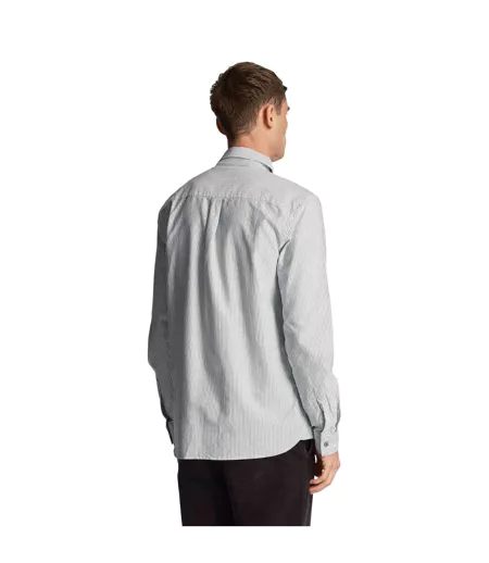 Chemise Motif Rayé Homme Vert Blanc Lyle & Scott