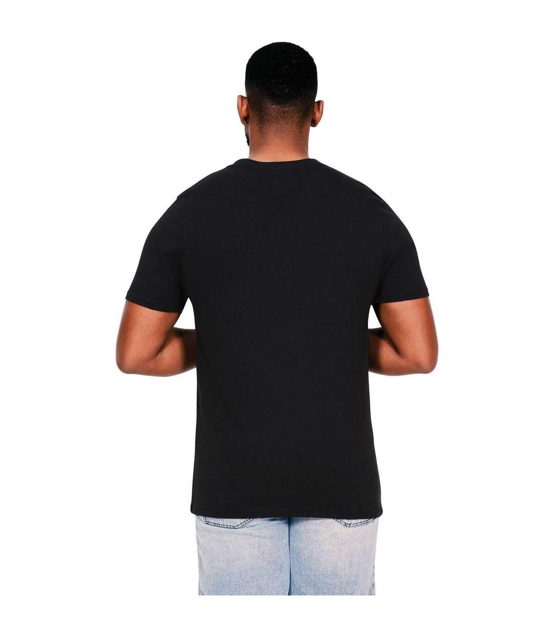 Mens Muscles Combed Ringspun Cotton Tall T-shirt Black Casual Classics-2