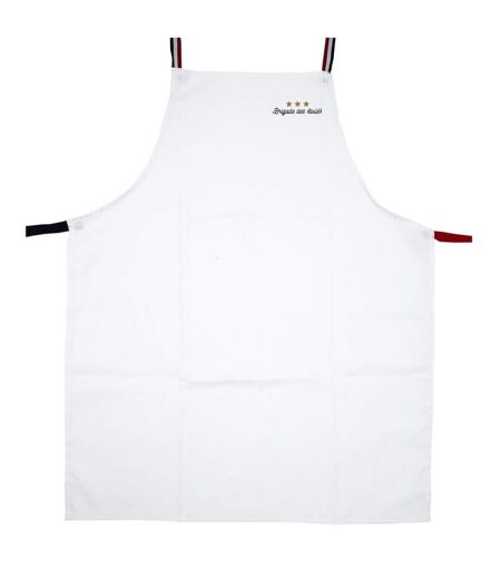 Tablier de Cuisine Brigade des Étoiles 85cm Blanc