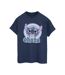 Disney Womens/Ladies Lilo And Stitch Ohana Circle Cotton Boyfriend T-Shirt (Bleu marine) - UTBI30268-1