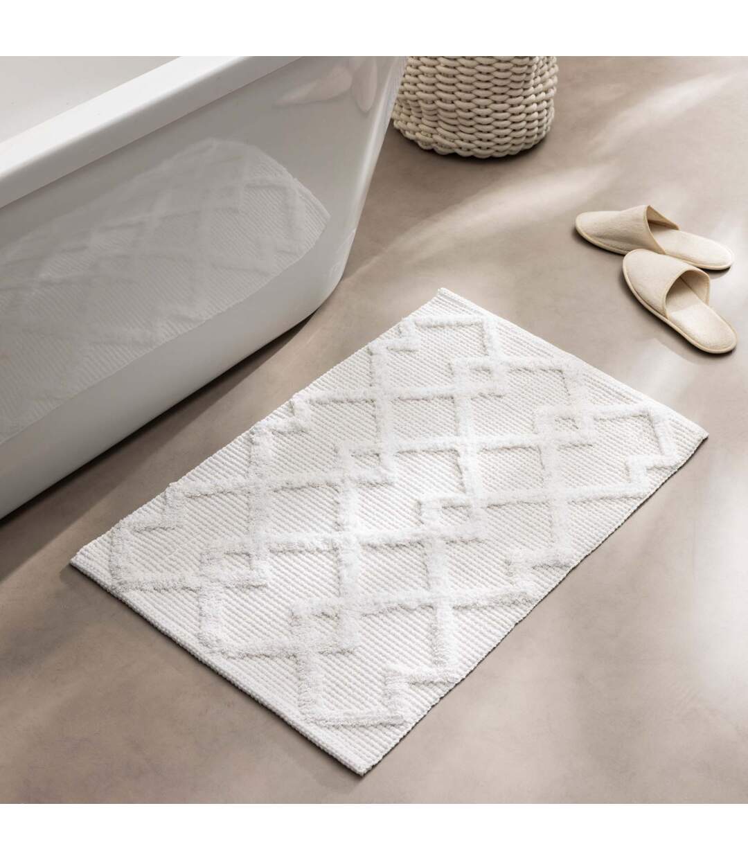 Tapis de Bain Tufté Otis 50x80cm Naturel-5