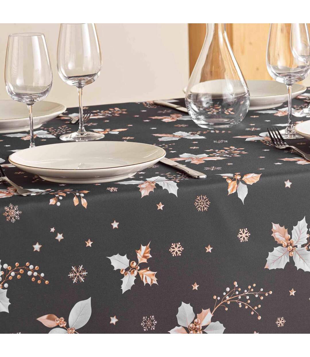 Nappe Imprimé Guido 150x300cm Anthracite-3