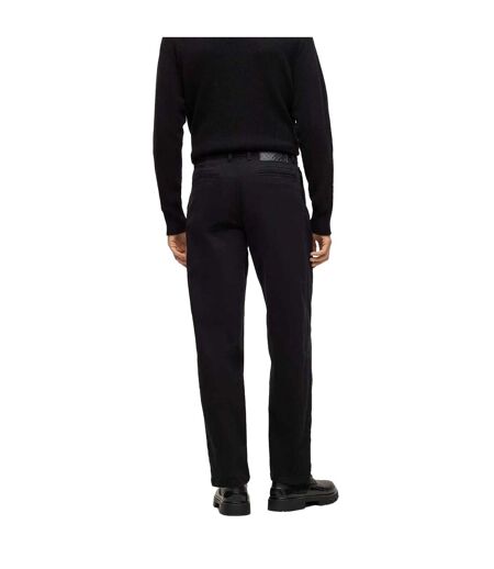 Mens Tulsa Logo Straight Chinos Black Boss