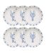 Lot de 6 Assiettes Creuses Océania 20cm Bleu-3