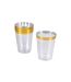 Lot de 6 Gobelets en Plastique Réutilisable Liseré 30cl Or