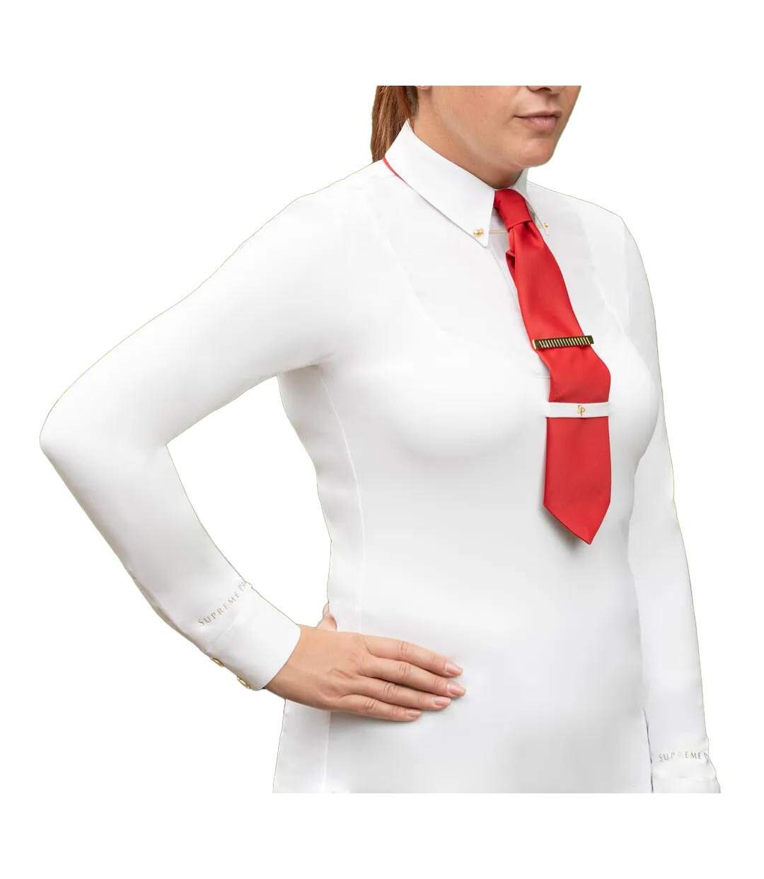 Chemise De Compétition Champion Show Rider Femme Blanc Cassé Supreme Products-2