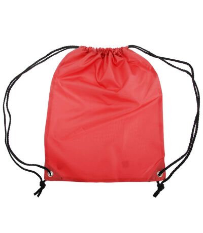 Shugon Stafford Plain Drawstring Tote Bag - 13 Liters (Pack of 2) (Classic Red) (One Size) - UTBC4325