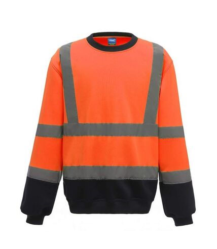 Yoko Mens Hi-Vis Sweatshirt (Orange/Navy)