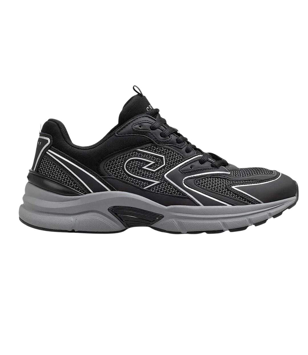 Mens Scorpius Logo Low Cut Trainers Black Grey Cruyff-1