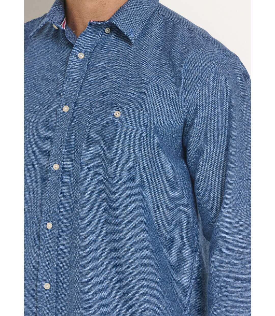 Chemise manches longues poche boutonnée-4
