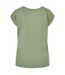 Womens/ladies Extended Shoulder T-shirt Magic Salvia Build Your Brand-2