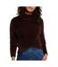 Pull marron femme morgan duveteuse-1