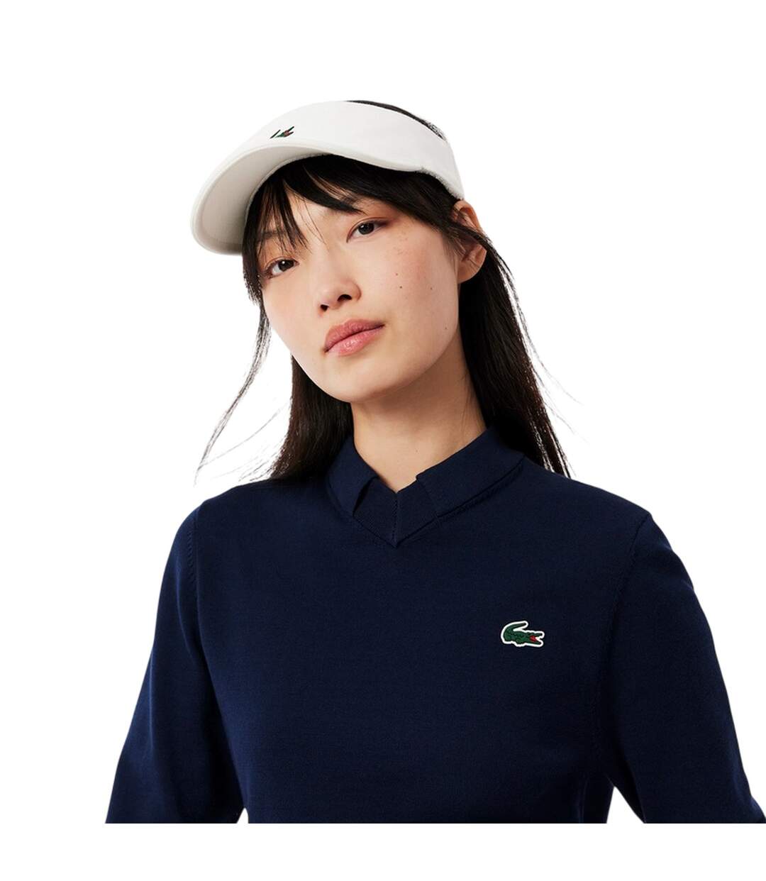 Sweat Manches Longues Motif/style Logo Brodé Femme Bleu Marine Lacoste-4