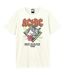Unisex Adult North America Tour 80 Ac/dc Vintage T-shirt Vintage White Amplified-1