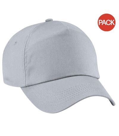 Lot de 2  casquettes de baseball adulte gris clair Beechfield