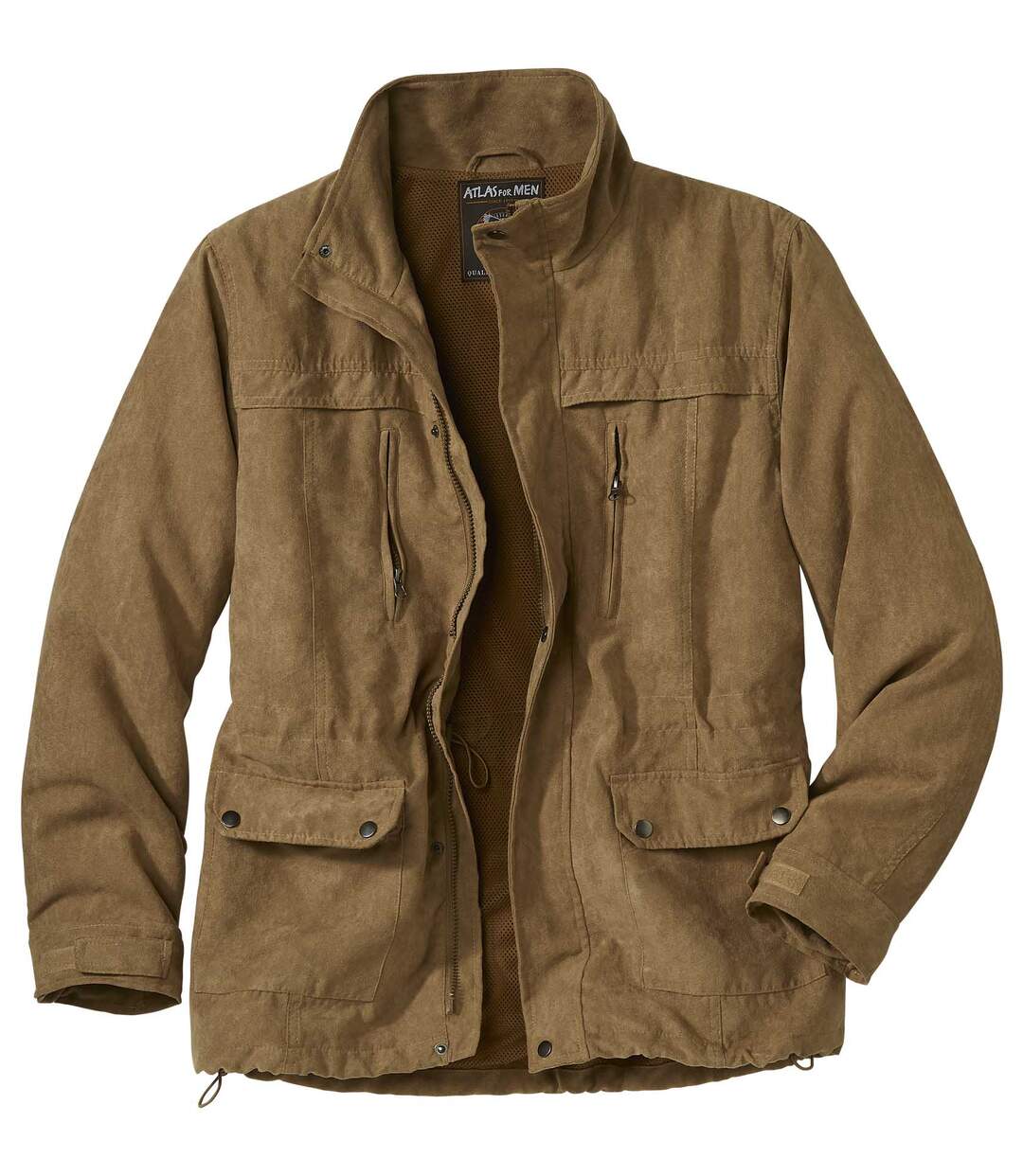 Men's Brown Safari Full-Zip Jacket Atlas For Men