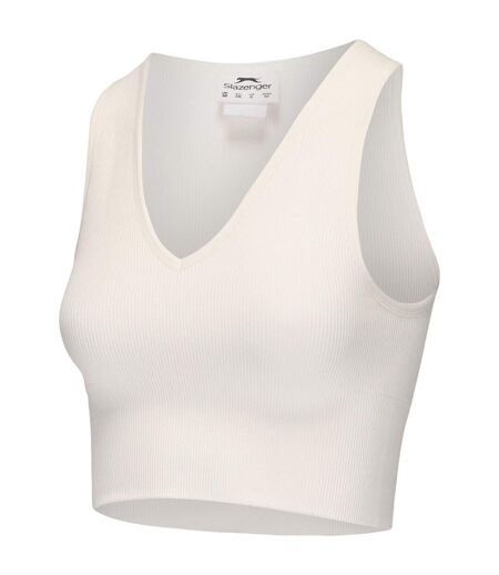 Pack Of 2  Womens/ladies V Neck Slim Crop Top  Chocolate Sugar Swizzle Slazenger