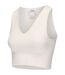 Pack Of 2  Womens/ladies V Neck Slim Crop Top  Chocolate Sugar Swizzle Slazenger-3