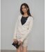 Gilet Chic Femme à  Manches Longues - Blanc épuré en V, Idéal pour un Look Classique et Confortable-4