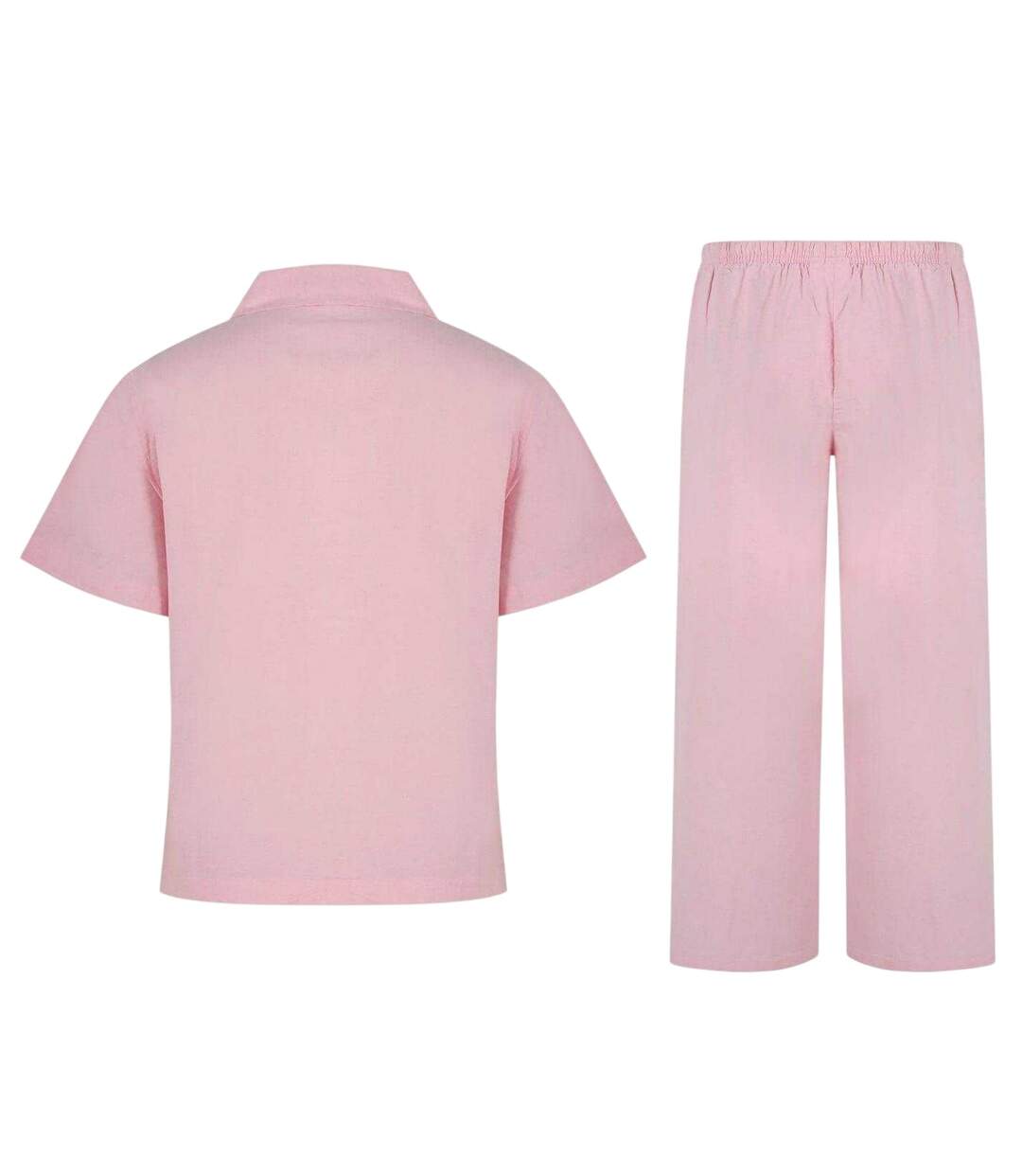 Ensemble Haut Et Bas Manches Courtes Femme Rose Miso-2