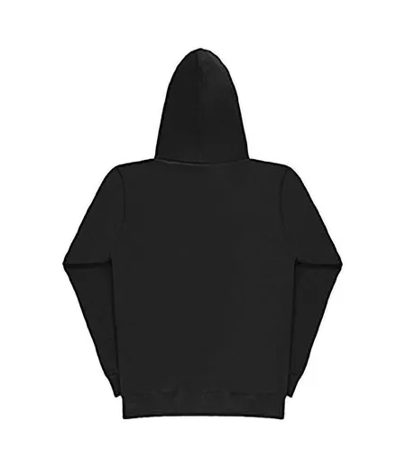 Ladies Full Zip Plain Hooded Sweatshirt Black SG