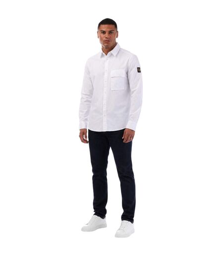 Chemise Manches Longues Scale Homme Blanc Belstaff
