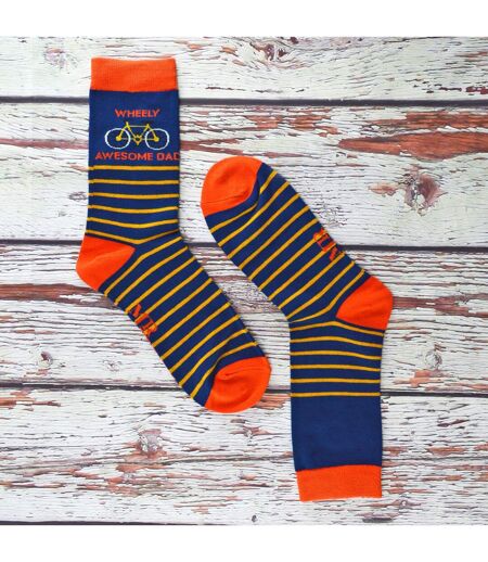 1 Pack Mens Wheely Awesome Dad Bamboo Socks