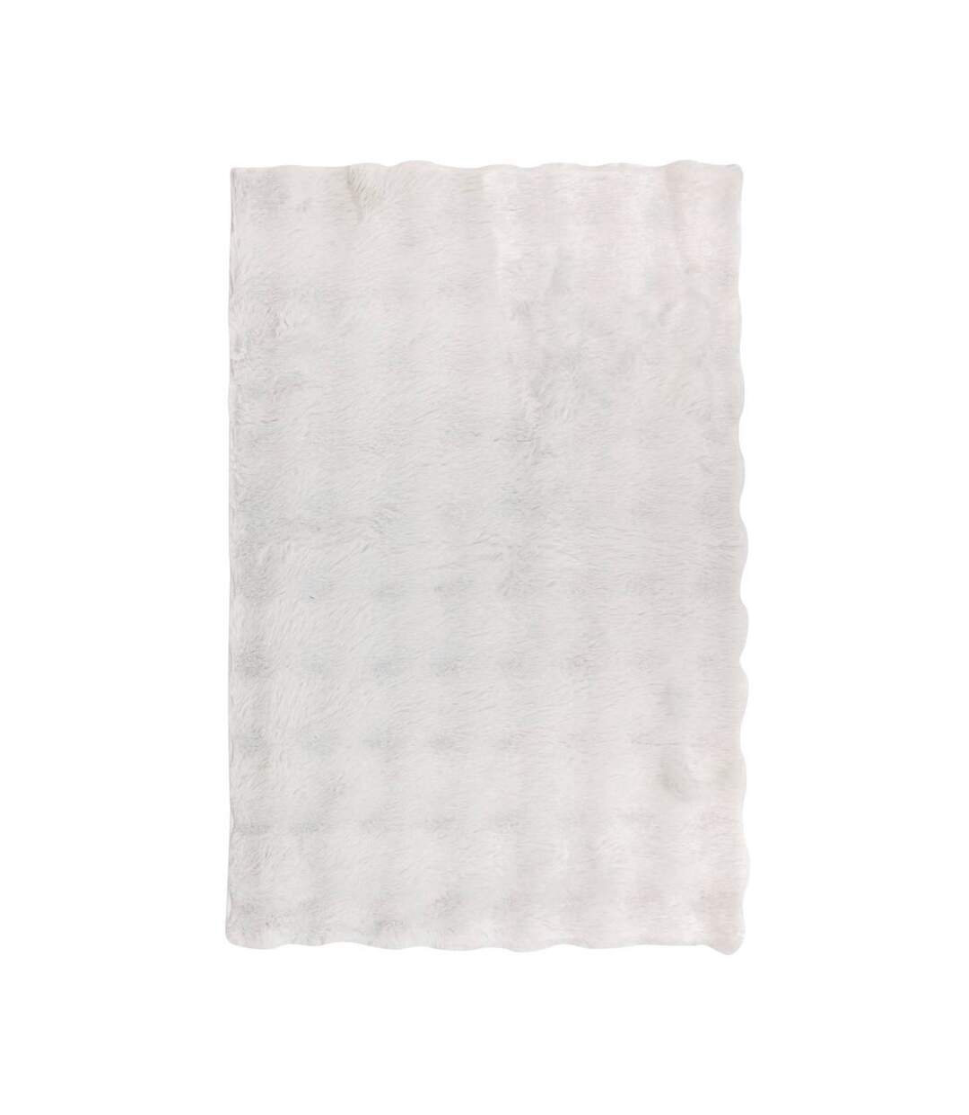 Tapis Imitation Fourrure 3D Zephy 60x90cm Blanc-1