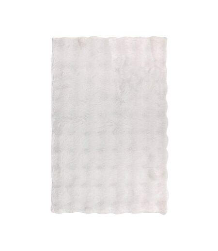 Tapis Imitation Fourrure 3D Zephy 60x90cm Blanc