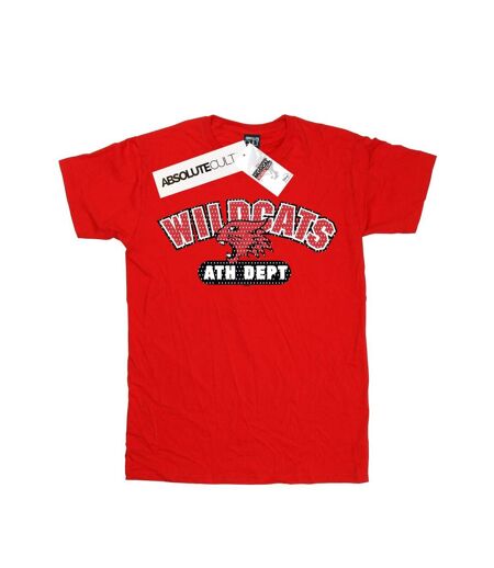 Disney Femmes/Les femmes High School Musical The Musical Wildcats Athletic Cotton Boyfriend T-Shirt (Rouge) - UTBI28259